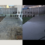 before and after pressure wash