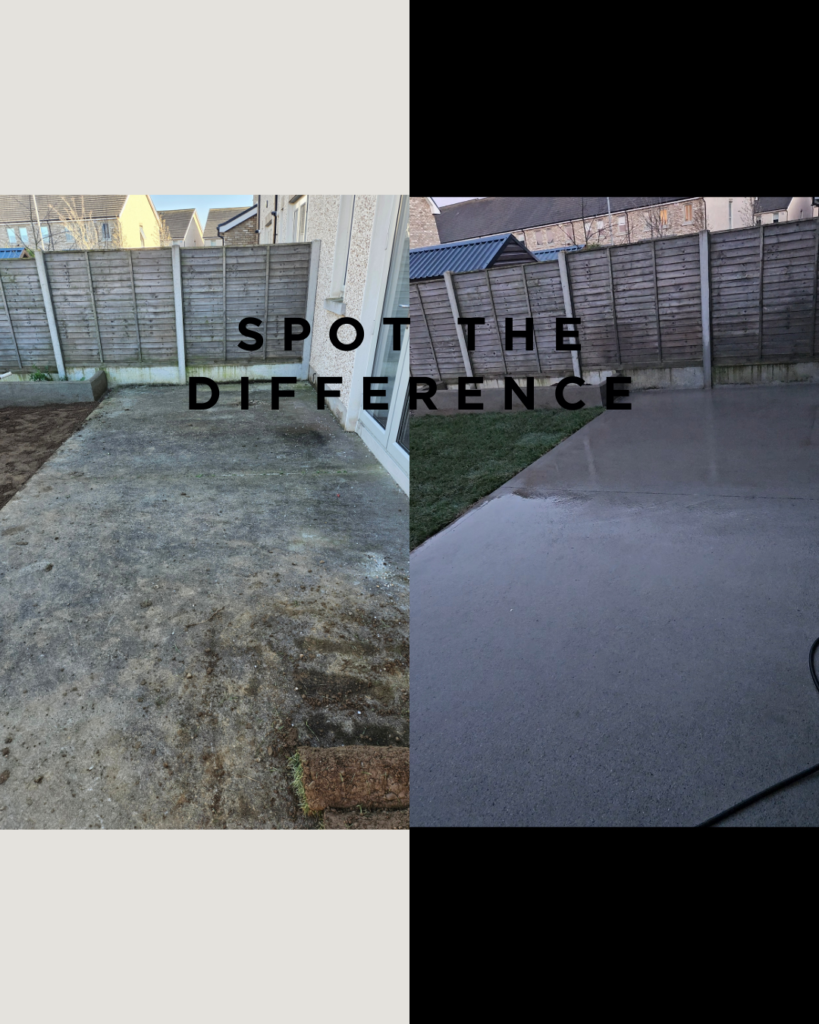before and after pressure wash
