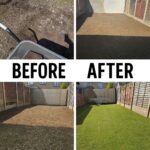 before and after turf lawn installation
